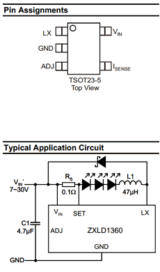 ZXLD1360 datasheet