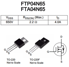 FTA04N65 datasheet FTA04N65 datasheet