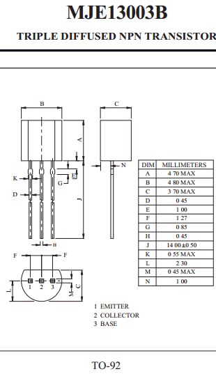 MJE13003B datasheet
