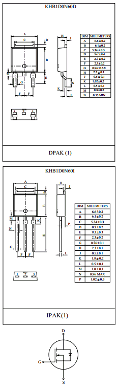 1D0N60 datasheet