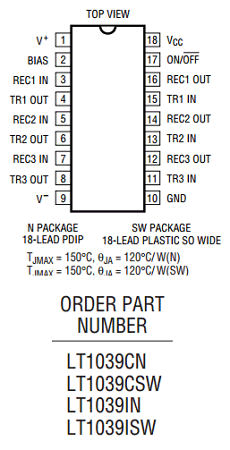 LT1039CN datasheet LT1039CN datasheet