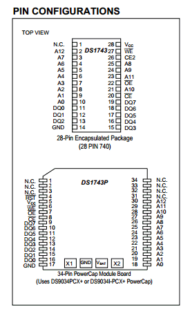 DS1743W-70 datasheet