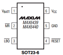 MAX6439UTK datasheet MAX6439UTK datasheet
