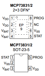MCP73831T datasheet MCP73831T datasheet