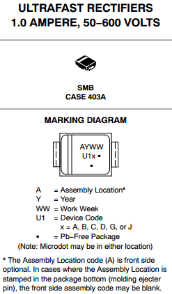 MURS105T3G datasheet