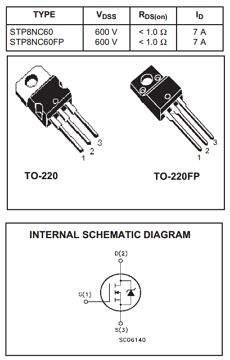 STP8NC60FP datasheet
