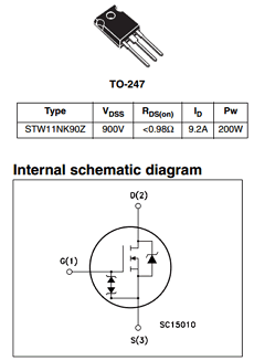 STW11NK90Z datasheet STW11NK90Z datasheet