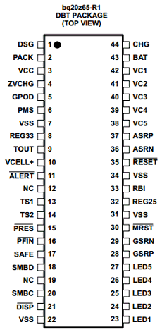 BQ20Z65-R1 datasheet BQ20Z65-R1 datasheet