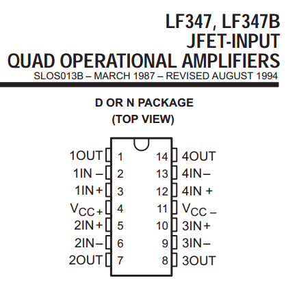 LF347BD datasheet LF347BD datasheet
