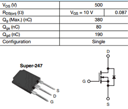 IRFPS40N50L datasheet