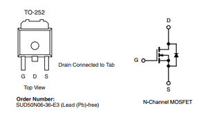 SUD50N06-36 datasheet SUD50N06-36 datasheet